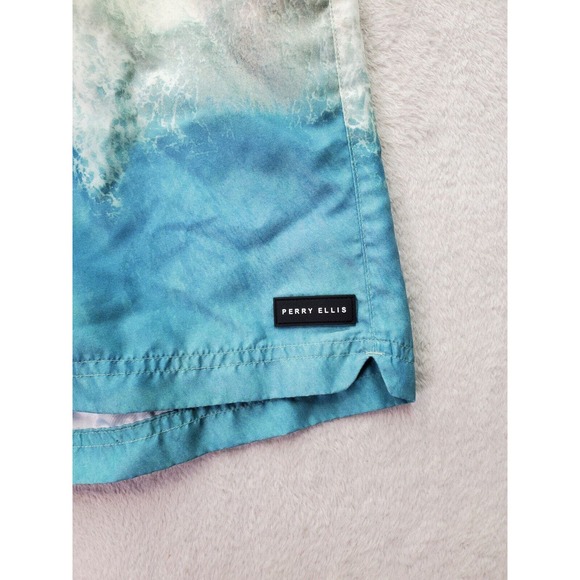 Perry Ellis Swim Shorts Men's Medium Multi Beach Lined Elastic Waist Drawstring‎ - Picture 5 of 7